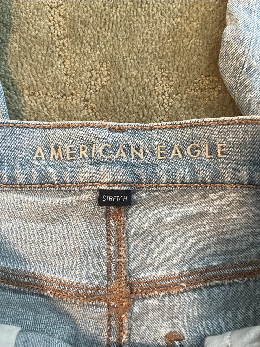 American Eagle Outfitters Light Blue Super High Rise Straight Jeans - Picture 5 of 7